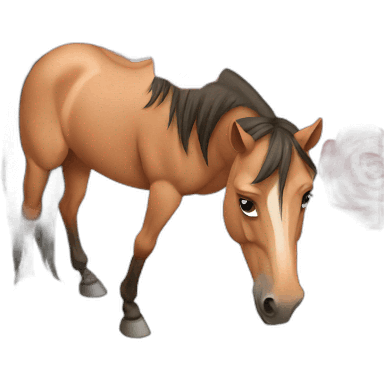 Horse with rose emoji