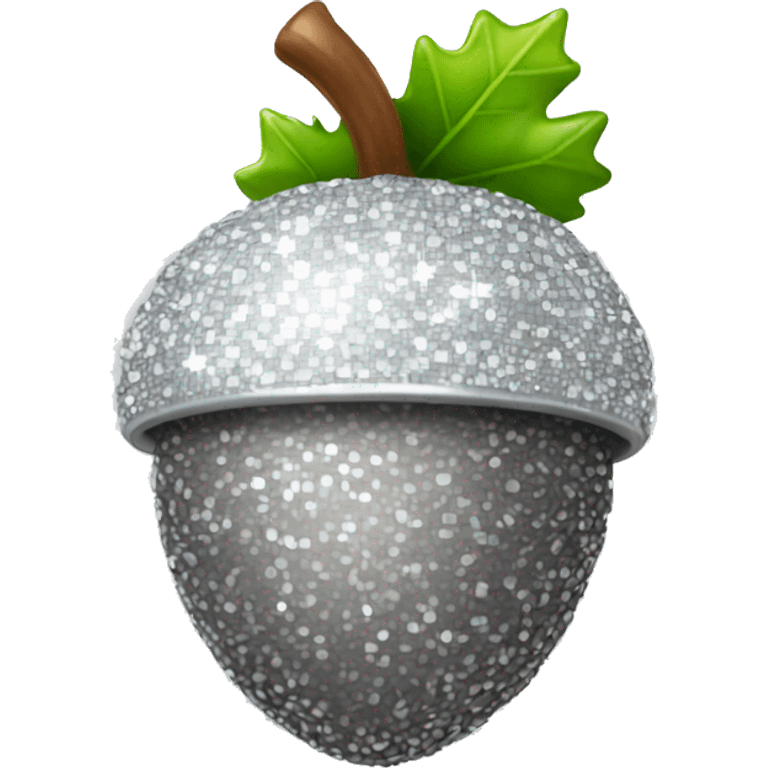 sparkling Silver Acorn emoji