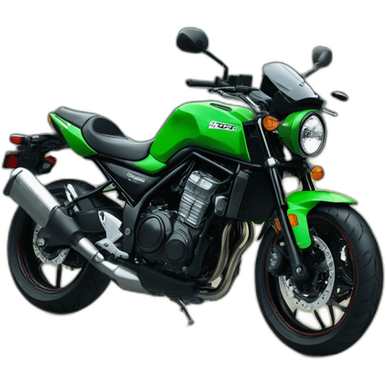 Frog in a kawasaki z650rs emoji