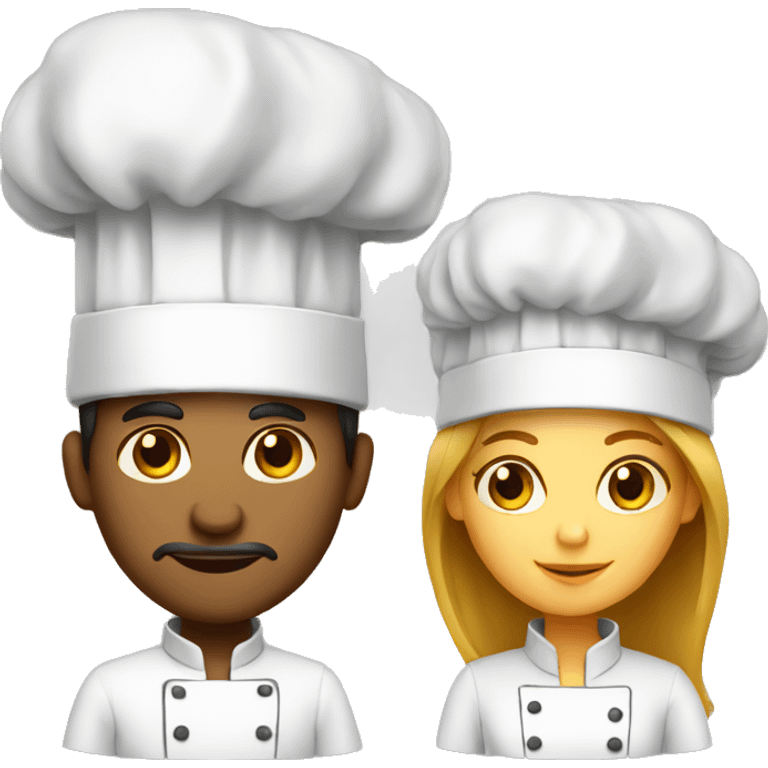 chef men and architect woman emoji