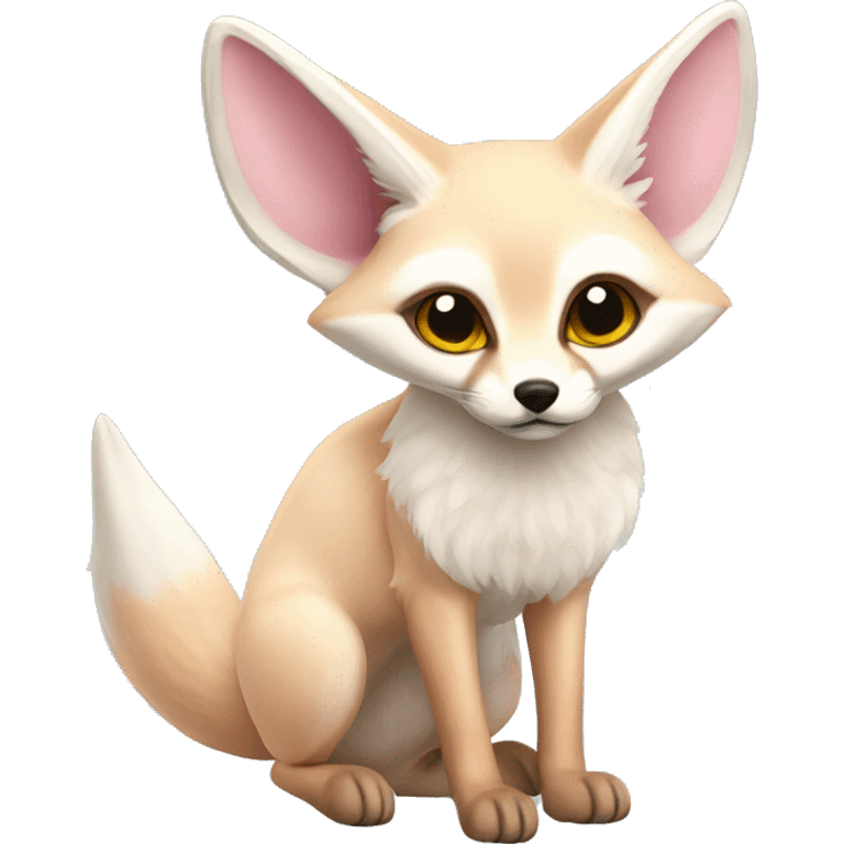 light pink fennec fox emoji