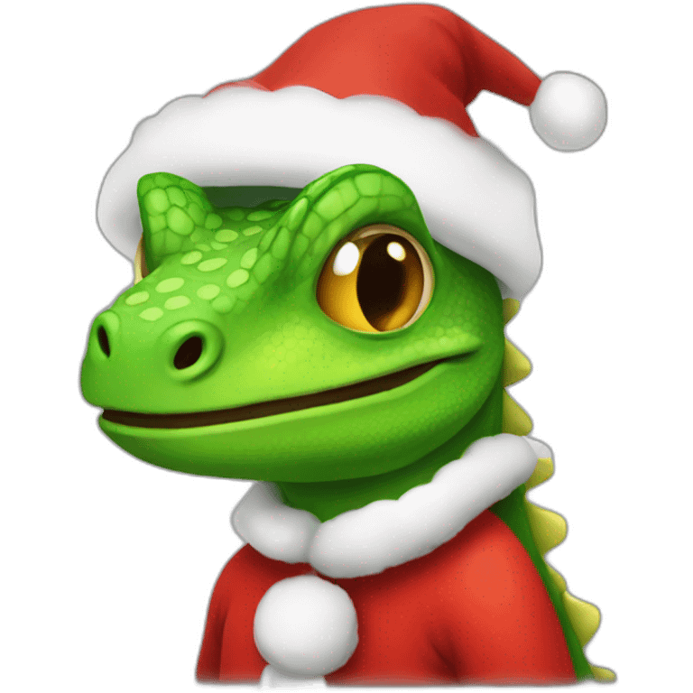 lizard santa emoji