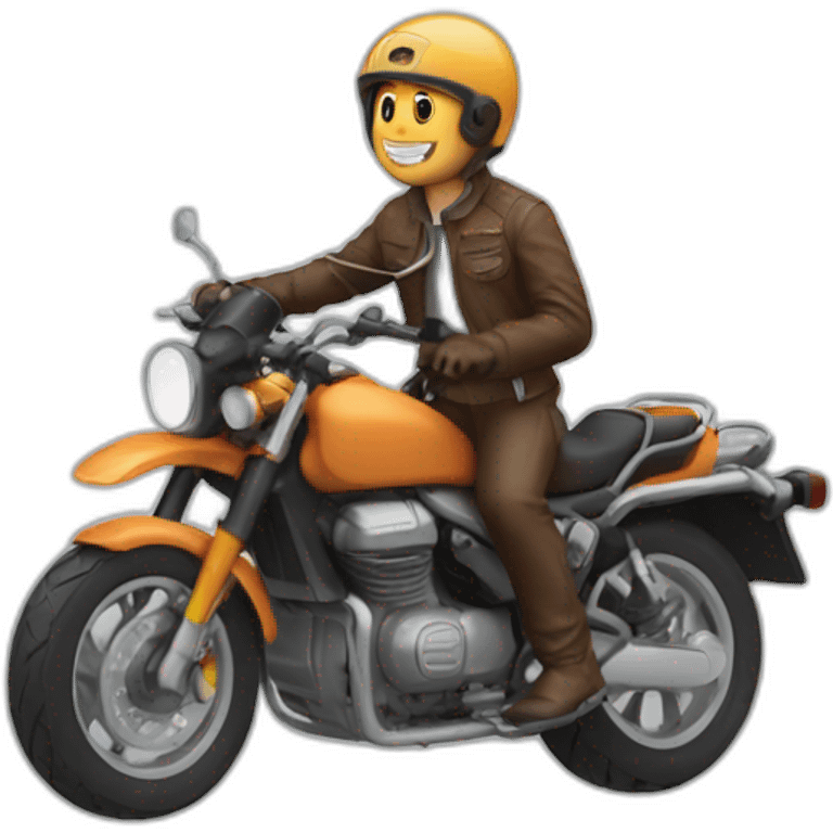 chat sur moto emoji