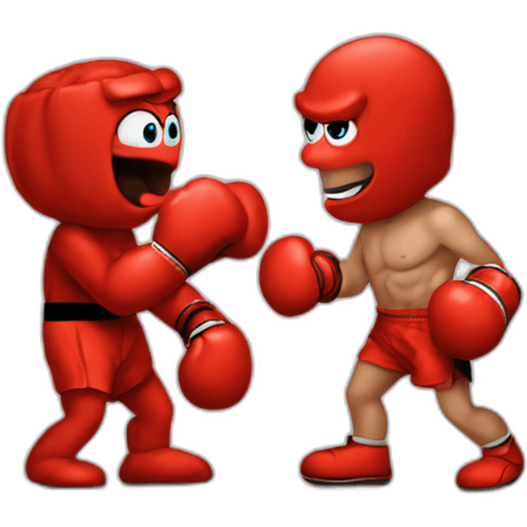 Vladimir Putin boxing Elmo emoji