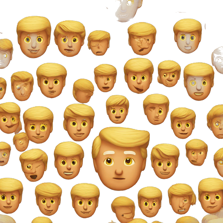 President Trump wearing an orange shirt emoji