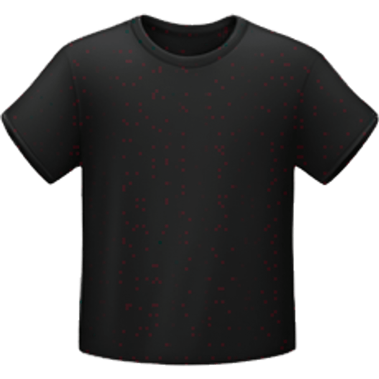 black t shirt that has “dex” written on it emoji