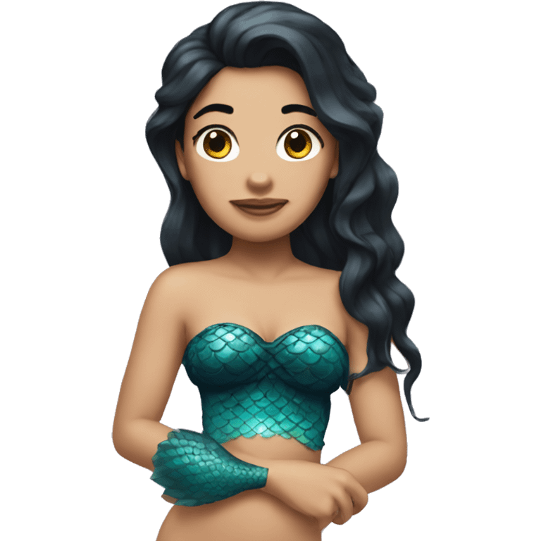 mermaid with black hair emoji