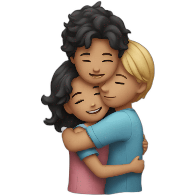 a girl hugging a boy emoji