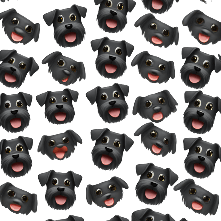 Black Miniature schnauzer laughing emoji