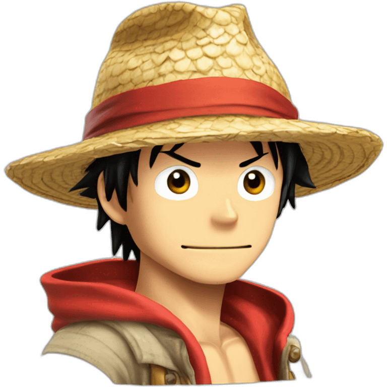 Luffy qui tient son chapeau emoji