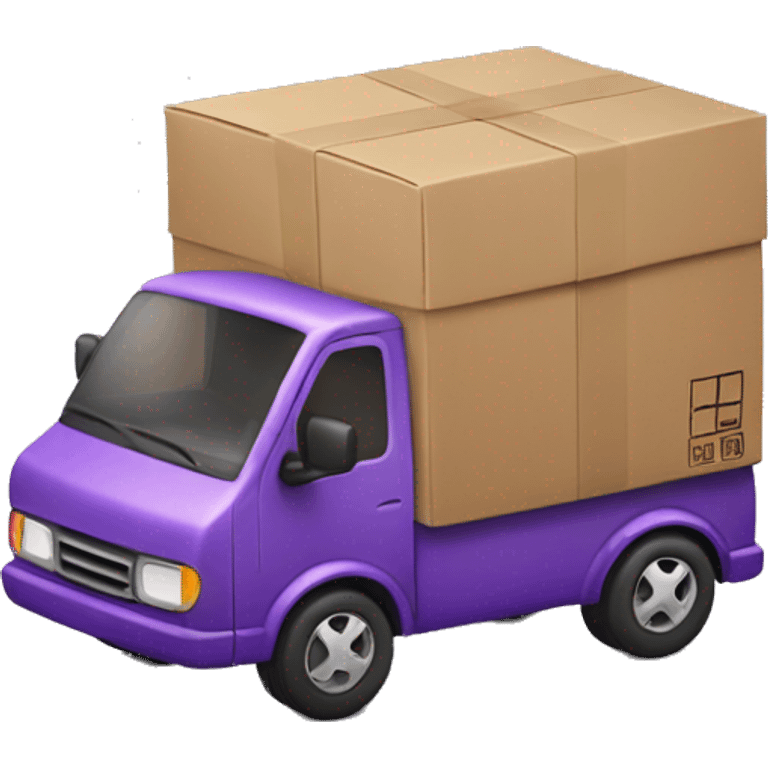 Delivery car with violet accents emoji