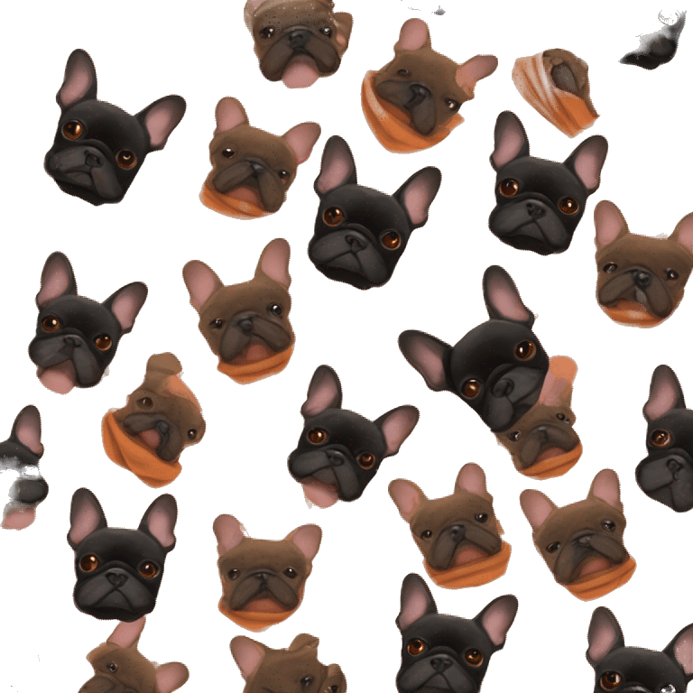 Black and tan frenchie with burnt orange blanket  emoji