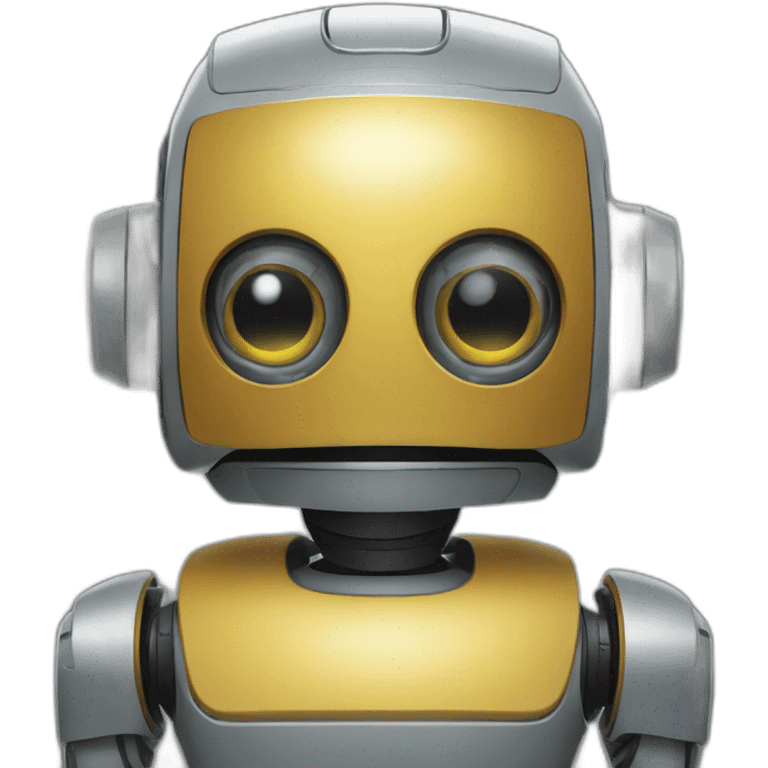 AI robot single color emoji