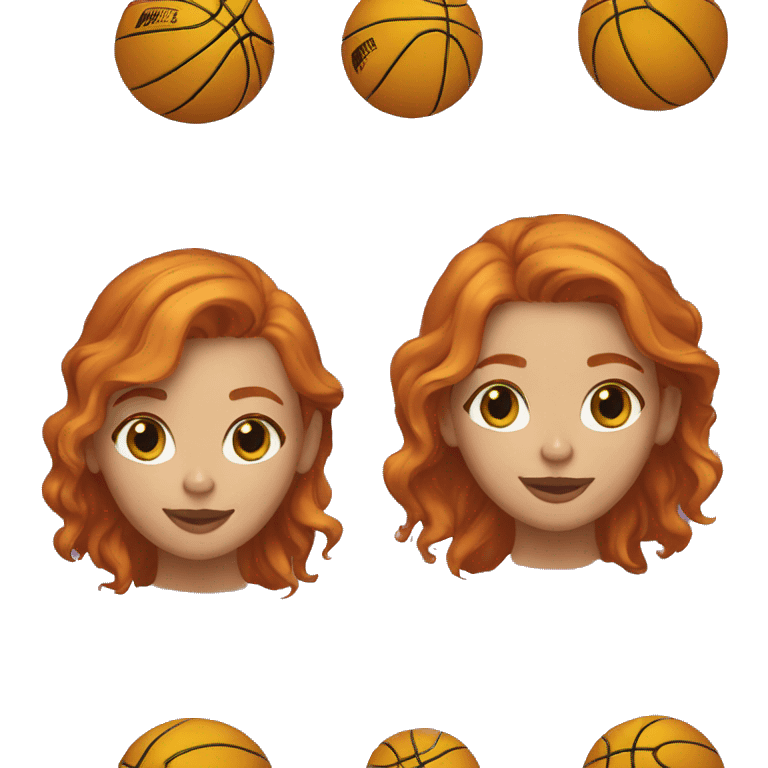 Girl with ginger hair and Los Angeles Lakers t shirt emoji