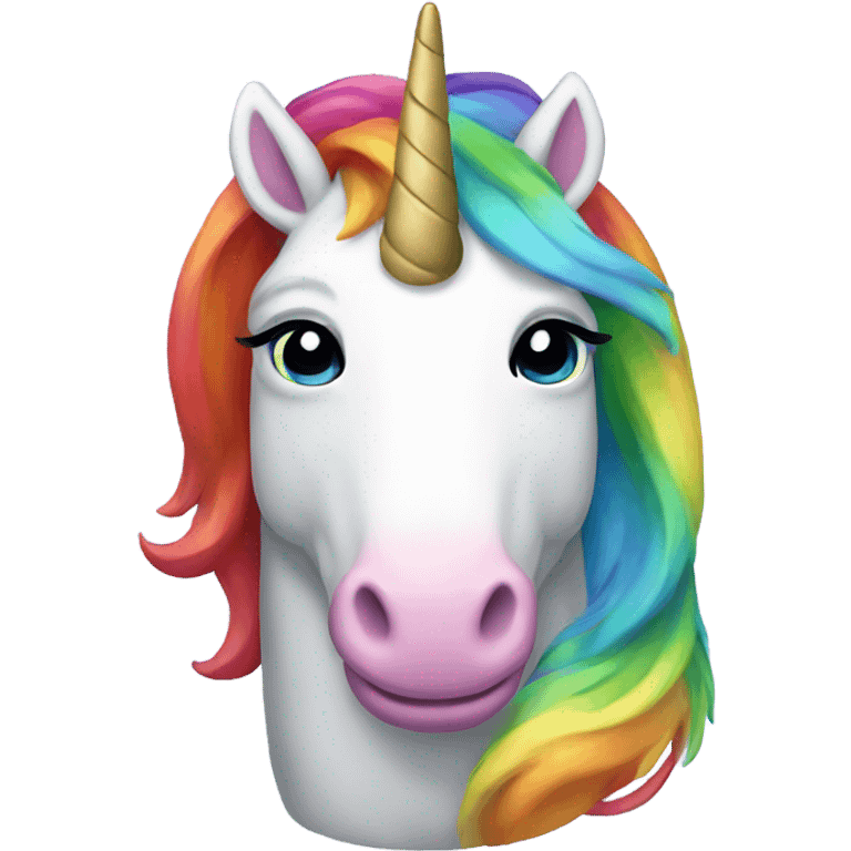 Rainbow unicorn emoji