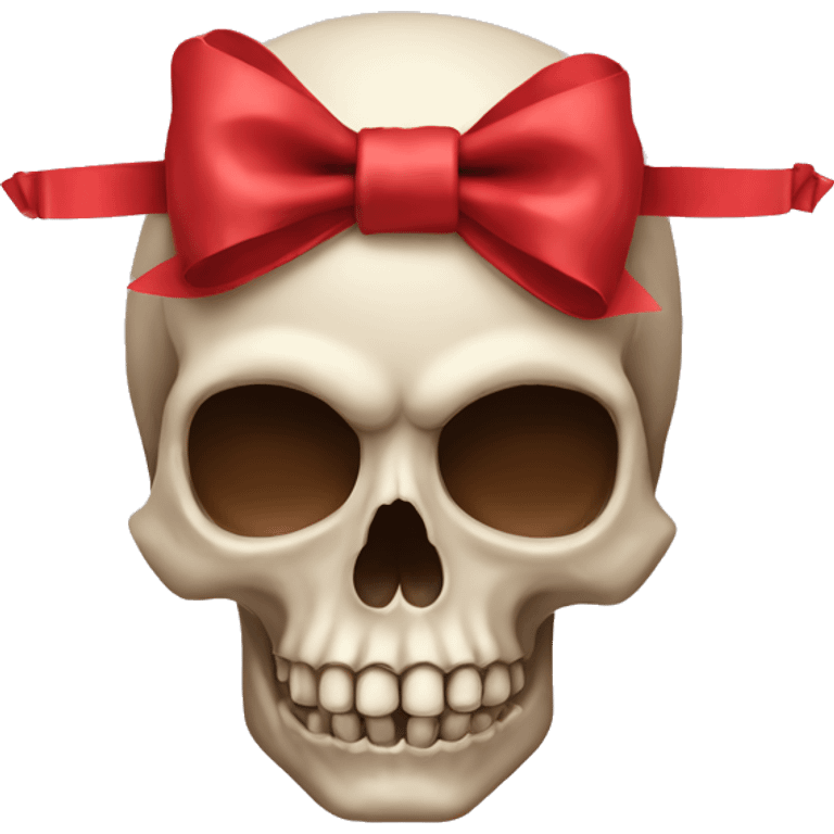 Skull with a bow emoji