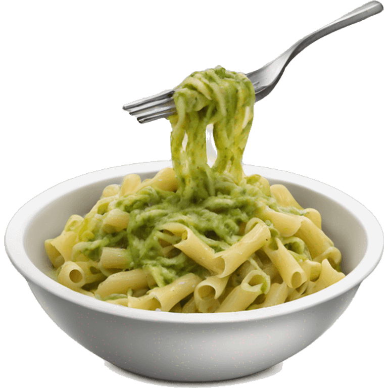 Pesto pasta in a bowl  emoji