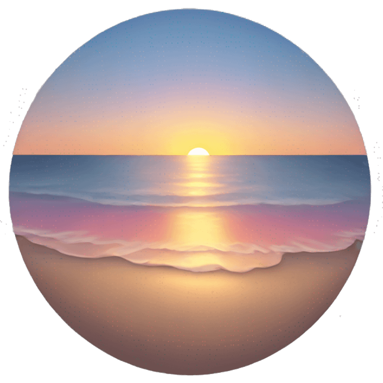 sunset at a calm beach emoji