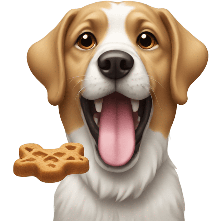 Dog with treat emoji