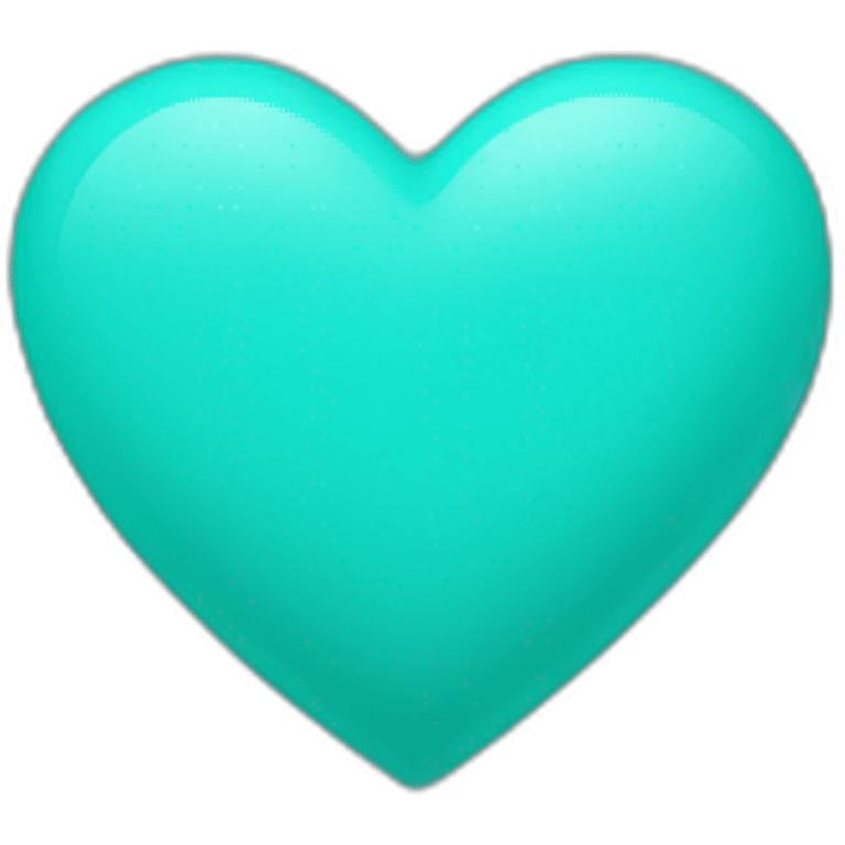 Turquoise heart emoji