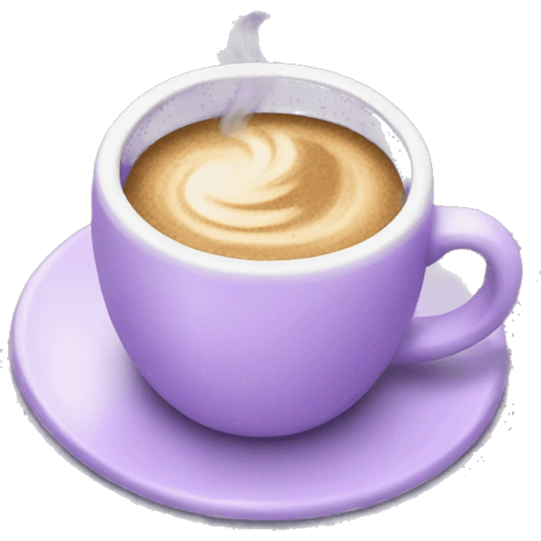 Pastel purple coffee emoji