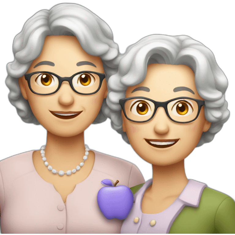 School Reunion with older lady teacher emoji