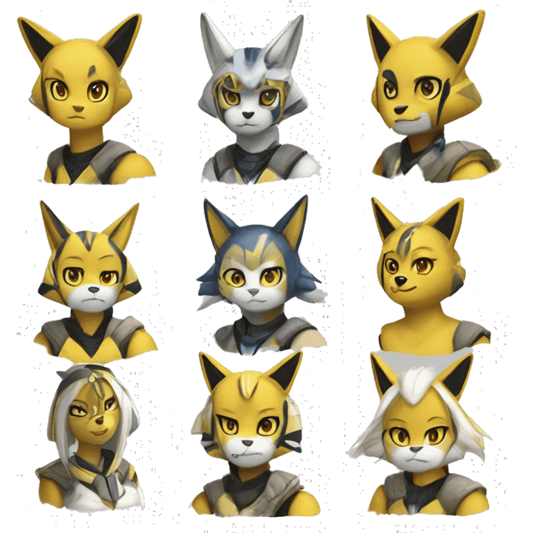 Anthro Metabee Medabee Renamon Zeraora emoji