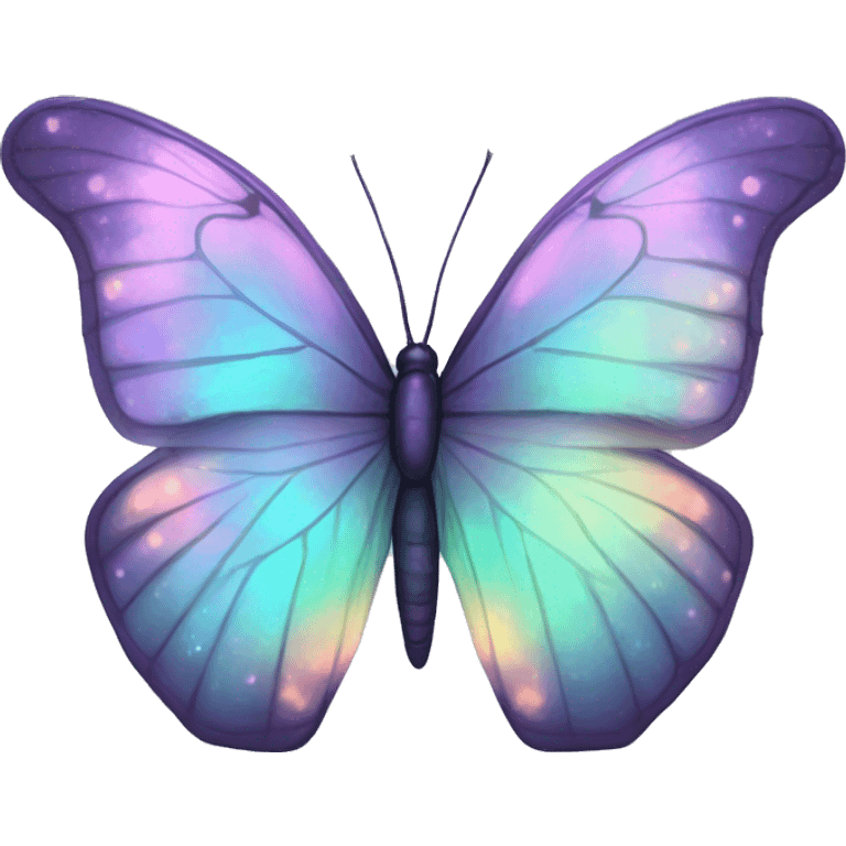 Pastel iridescent nebula butterfly emoji