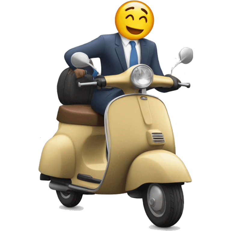 Car bumps a scooter emoji