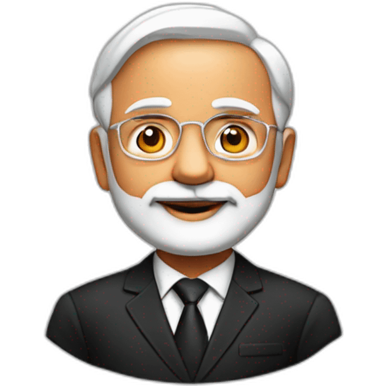 narendra modi in black suit emoji