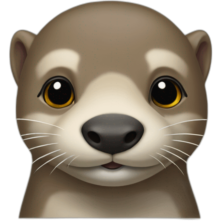 Loutre sur rhinocéros emoji