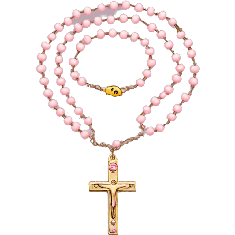 Light pink rosary emoji