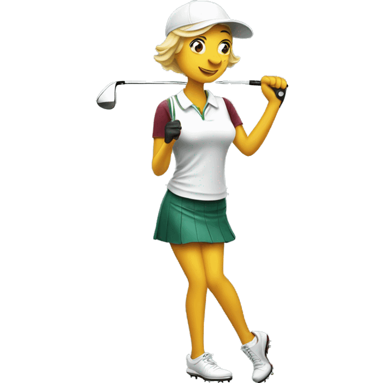 Funny woman golfer emoji