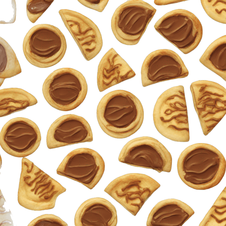 Crèpes filled with nutella emoji