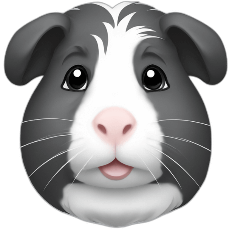 dark gray and white guinea pig emoji