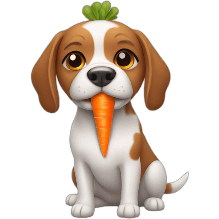 dog with carrot emoji