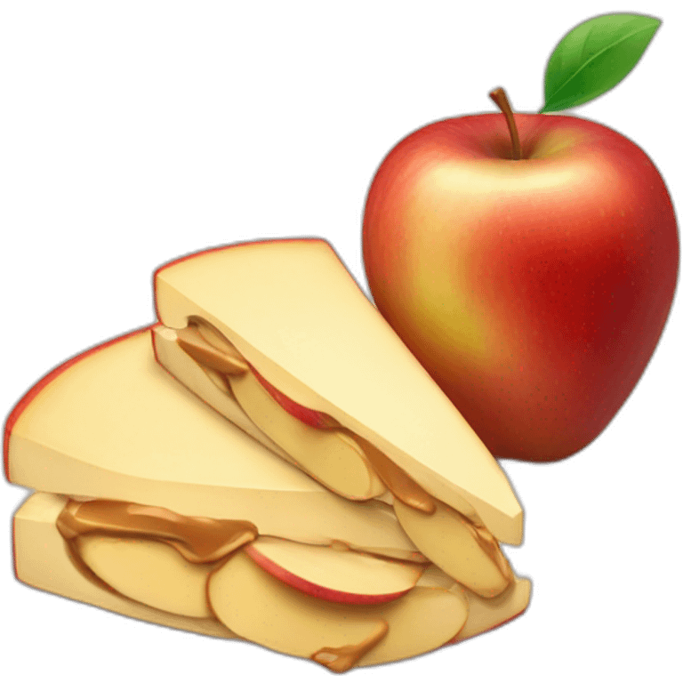 Slices apples with peanut butter  emoji