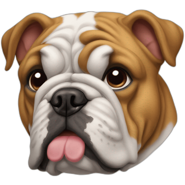 Bulldog FRANCES, Gorra en su cabeza emoji