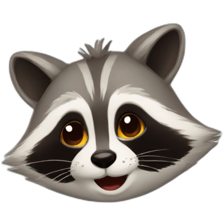 raccoon drinking hot chocolate emoji