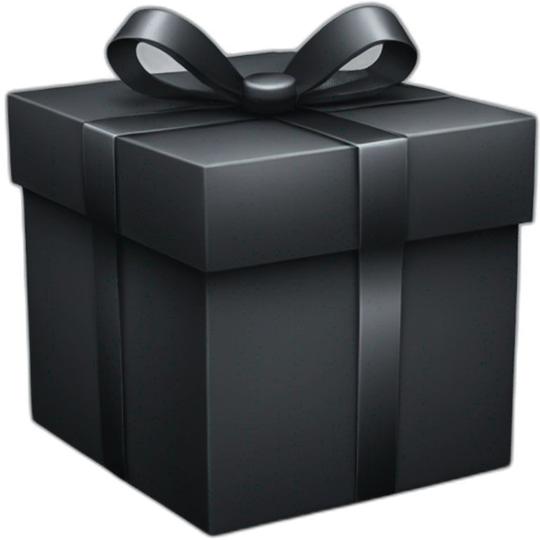 black gift box emoji