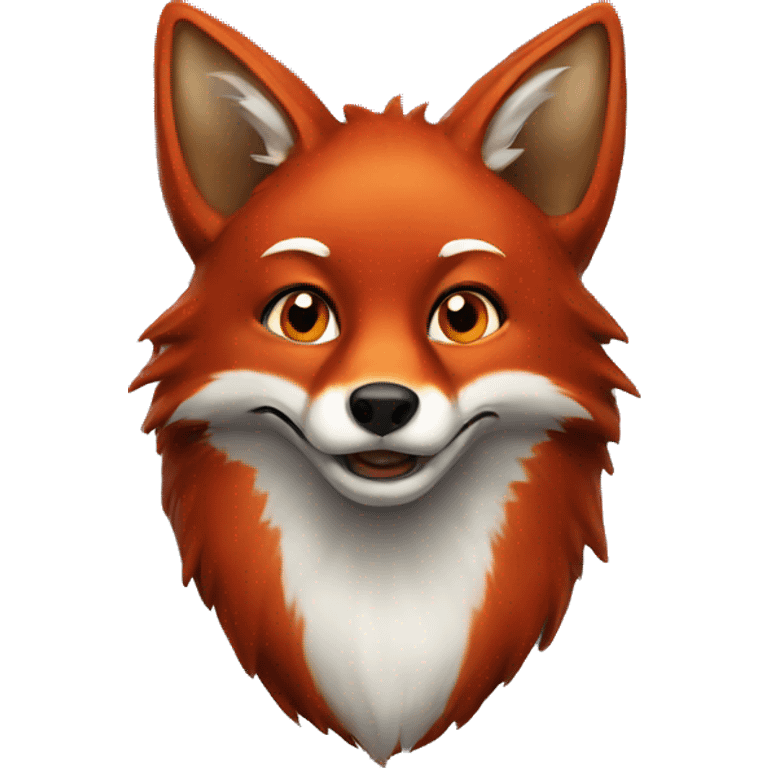 Dark red fox emoji