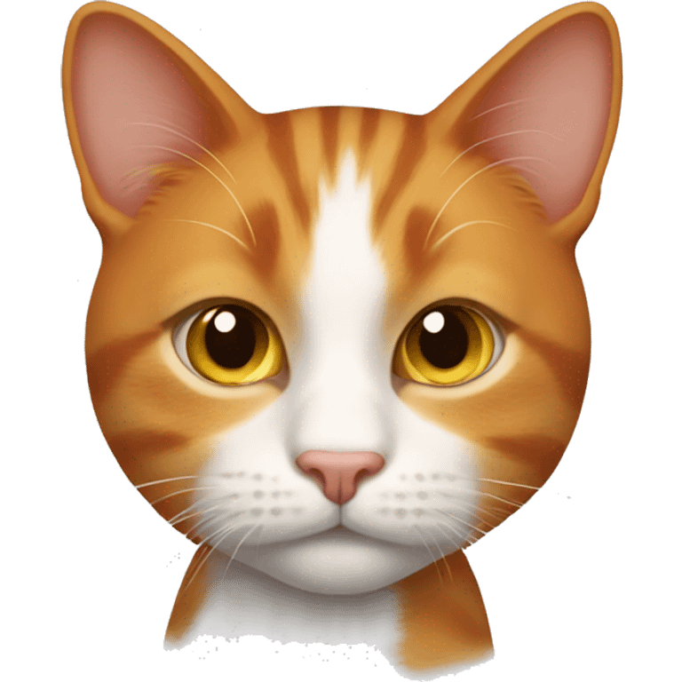 Ginger cat with NO WHITE emoji