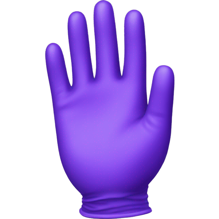 Realistic purple medical gloved hands isolated.  emoji