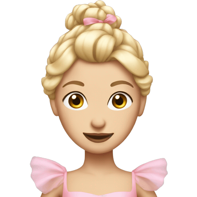 Blonde pink ballerina emoji