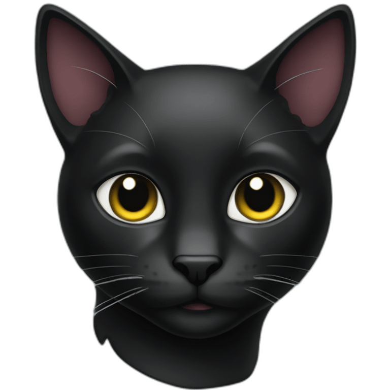 cyber black cat emoji