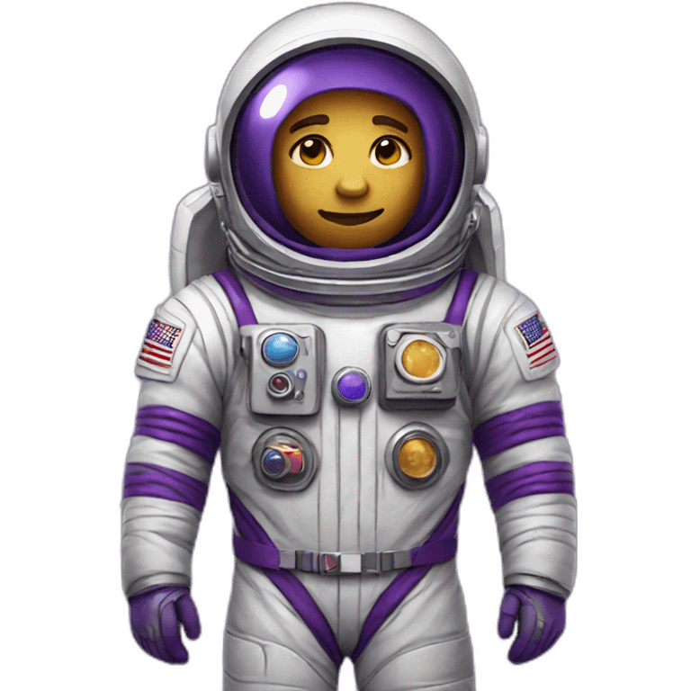 Purple astronaut emoji