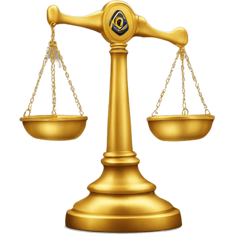 gold gavel with freemason logo and letter g emoji