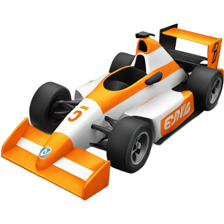 Orange racing car emoji