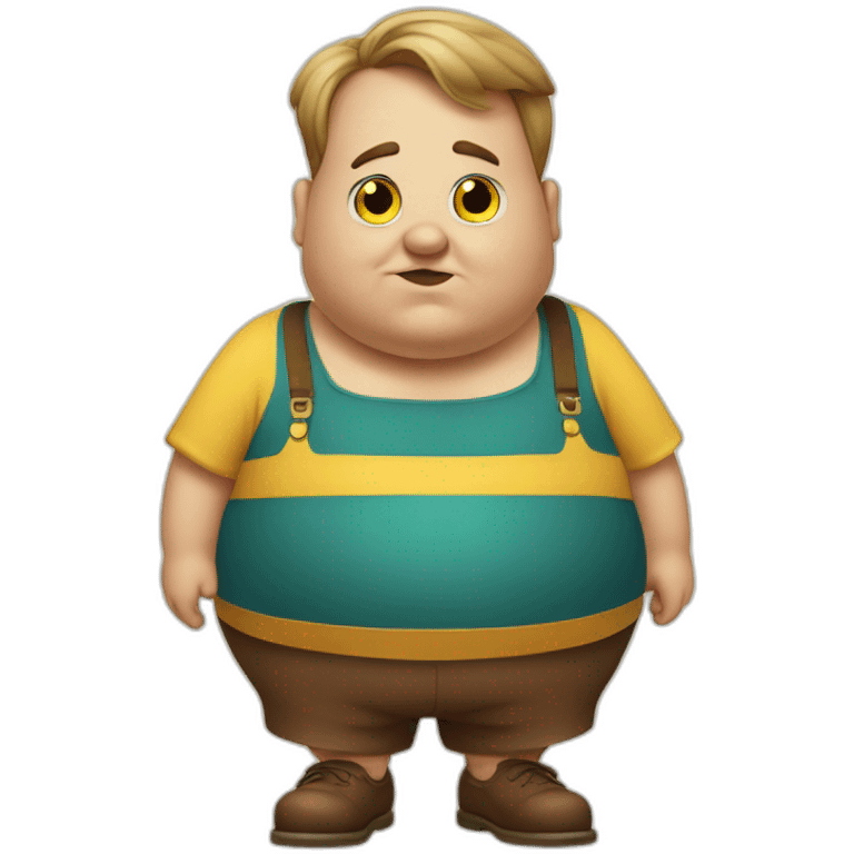 extremely obese Pinocchio emoji