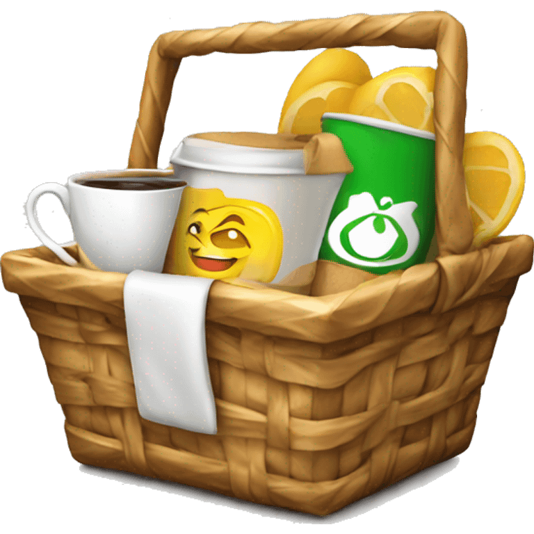 Gift basket tea coffee emoji